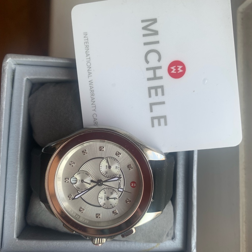 Michele Watch - Rose Gold/Silver Chronograph